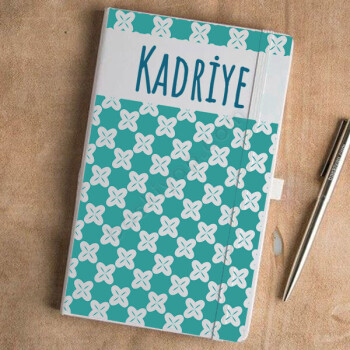 Desenli 2 Beyaz Ajanda online tasarla