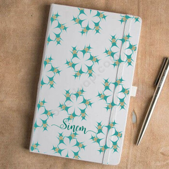 Desenli 5 Beyaz Ajanda online tasarla