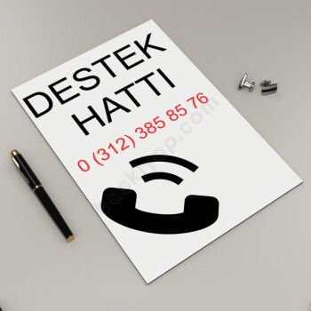 Destek Hattı Etiketi online tasarla