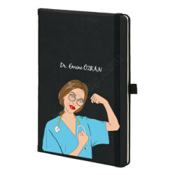 Doktor Tasarım Siyah Ajanda online tasarla
