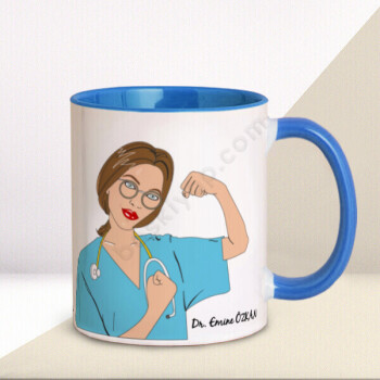 Doktor Tasarımı Mavi Kupa online tasarla