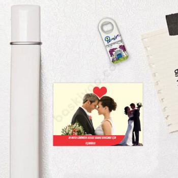 Düğün Hatıra Magneti Kişiye Özel online tasarla