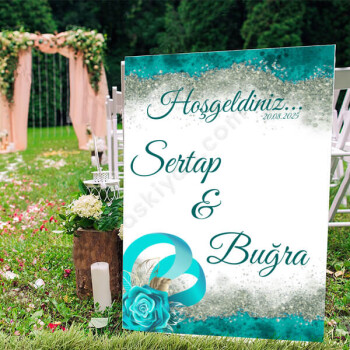Düğün Karşılama Panosu Tasarımı online tasarla