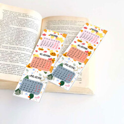 Ekim-Kasım- Aralık Takvim Tasarım Kitap Ayracı online tasarla