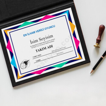 En İlham Veren Oyuncu Ödülü online tasarla