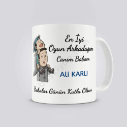 En İyi Oyun Arkadaşım Babam Temalı Kupa online tasarla