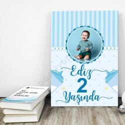 Erkek Bebek Fotoğraflı Afiş online tasarla