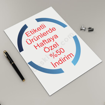 Etiketli Ürünlerde Haftaya Özel %50 İndirim Etiketi online tasarla