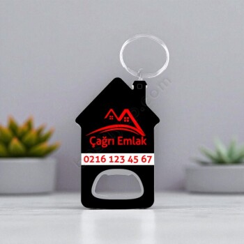 Ev Şekilli Metal Açacak Anahtarlık Tasarımı online tasarla