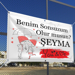 Evlilik Teklifi Branda Baskısı Tasarım 5 online tasarla