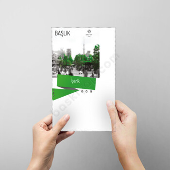 Firmaya Özel A5 Emlakçı Broşürü Yeşil Temalı online tasarla