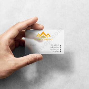 Firmaya Özel Pvc Şeffaf Emlakçı Kartviziti online tasarla