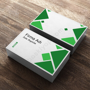 Firmaya Özel Yeşil Temalı Standart Kartvizit online tasarla