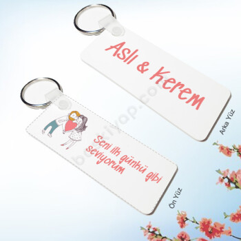 Fotoğraf Baskılı Kişiye Özel Dikdörtgen Anahtarlık online tasarla