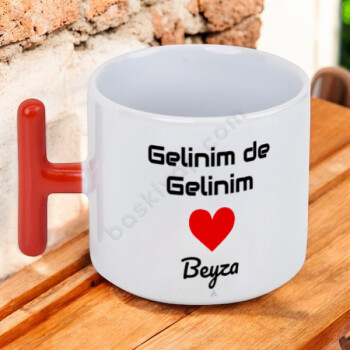 Gelinim De Gelinim Baskılı Kişiye Özel Fincan T Kulp online tasarla