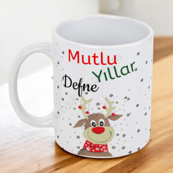 Geyik Tasarımlı Baskılı Kupa online tasarla