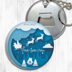 Geyik Tasarımlı Metal Açacak Anahtarlık online tasarla