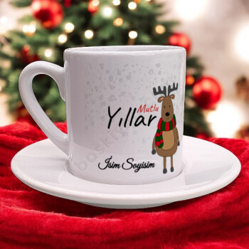 Geyik Tasarımlı Türk Kahvesi Fincan online tasarla