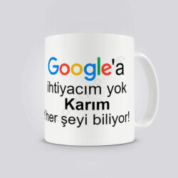 Google Tasarımlı Kendin Tasarla Baskılı Kupa online tasarla