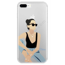 Gözlüklü Esmer Kız Tasarımlı Iphone 7 Plus Kılıf online tasarla