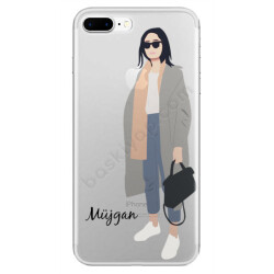 Gözlüklü Kız Tasarım Iphone 7 Plus Kılıf online tasarla