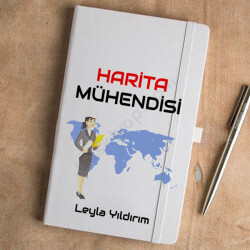 Harita Mühedisi Tasarım Beyaz Ajanda online tasarla