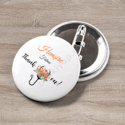 Hemşire - Doktor Thank You Buton Rozet online tasarla