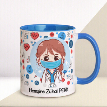 Hemşire Tasarımlı Baskılı Kupa online tasarla