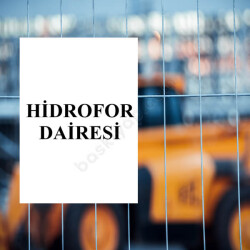 Hidrofor Dairesi Levhası online tasarla