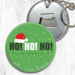 Ho Ho Ho Tasarımlı Açacak Anahtarlık online tasarla
