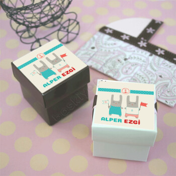 İkiz Baby Shower Kağıt Süs online tasarla