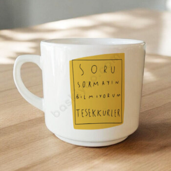 İkonik Bardaklar Serisi Özel Baskılı Düz Kulplu Kupa online tasarla