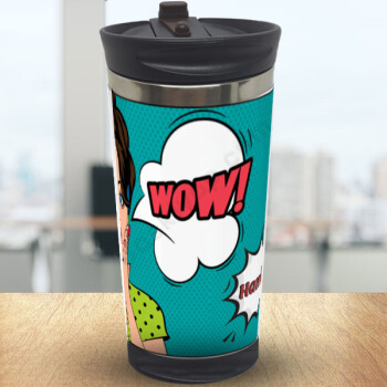 İsimli Retro Tasarımlı Çelik Termos online tasarla