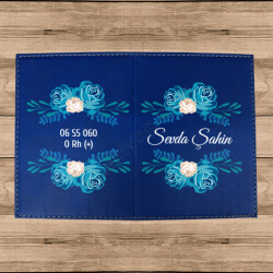 İsme Özel Termo Deri Mavi Ruhsat Kabı online tasarla