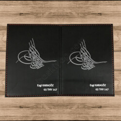 İsme Özel Termo Deri Siyah Ruhsat Kabı 3 online tasarla