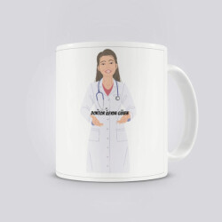 Kadın Doktor Baskılı Kupa Bardak online tasarla