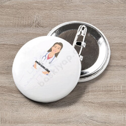 Kadın Doktor Buton Rozet online tasarla