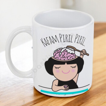 Kafam Pırıl Pırıl Tasarım Kupa Bardak online tasarla