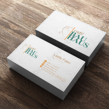 Kafe Temalı Çift Yön Kartvizit online tasarla