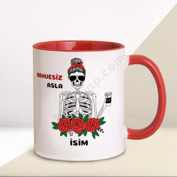 Kahvesiz Asla Tasarımlı Kupa online tasarla