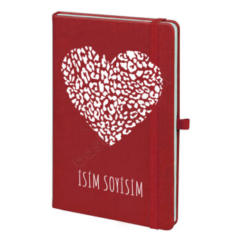 Kalp Desenli Ajanda online tasarla