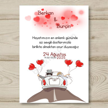 Kalpli Kraft Davetiye Tasarımı online tasarla