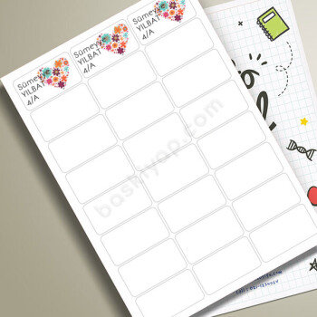 Kalpli Okul Etiketi online tasarla