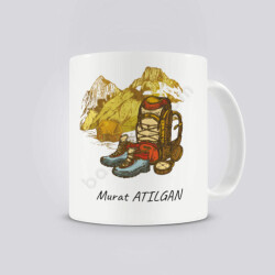 Kamp Temalı Kendin Tasarla Baskılı Kupa Bardak online tasarla