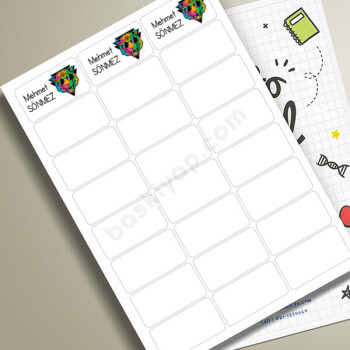 Kaplanlı Okul Etiketi online tasarla