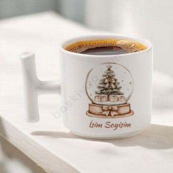 Kar Küreli Yılbaşı Kupa Tasarımı online tasarla