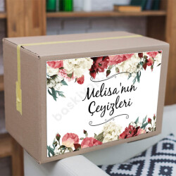 Karanfilli Çeyiz Etiketi online tasarla