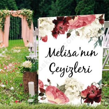 Karanfilli Tasarım Ayaklı Pano online tasarla