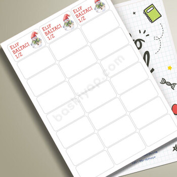 Kardan Adamlı Okul Etiketi online tasarla