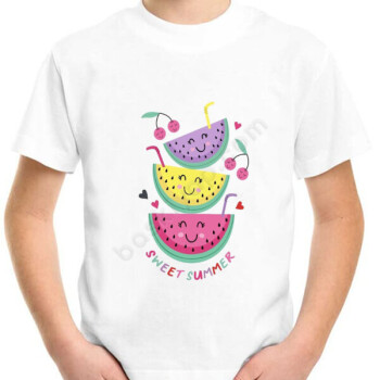 Karpuz Temalı Beyaz Çocuk Tişört online tasarla